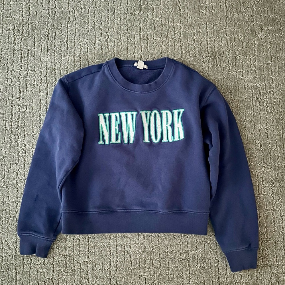 J. Crew Crewcuts New York cropped sweatshirt, EUC, L (10-11)
